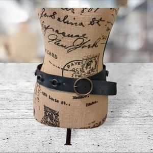 Old navy black genuine leather belt size XL
